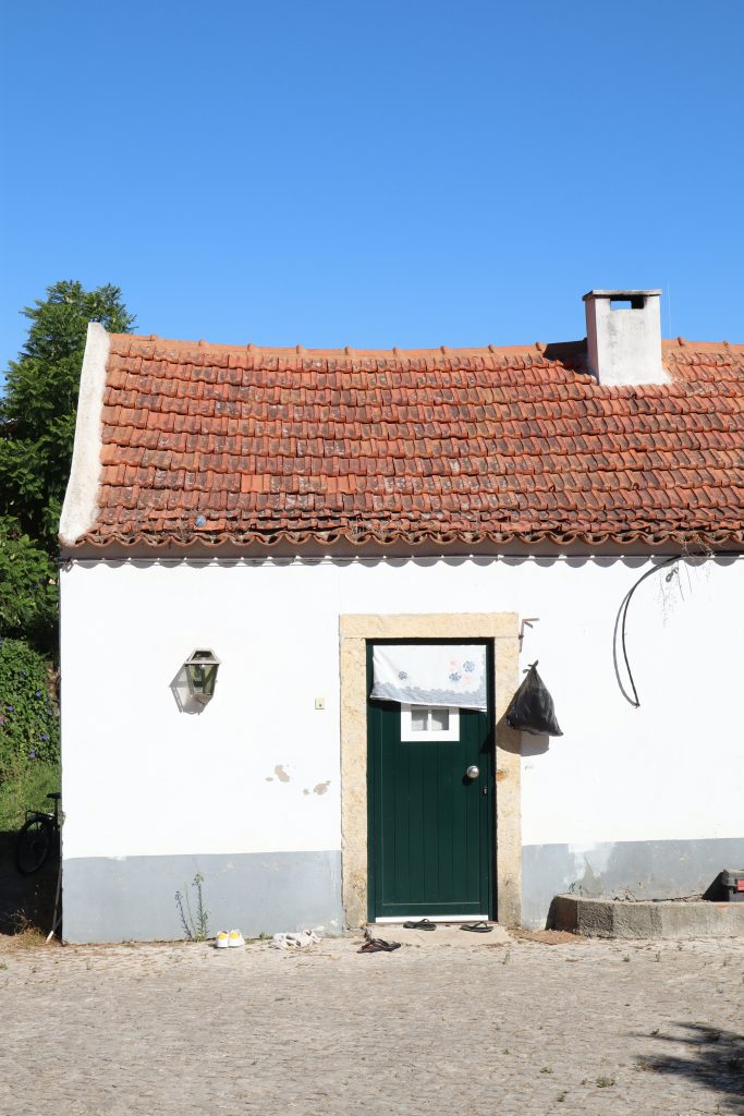 Typical house, blue sky Azeitão Portugal